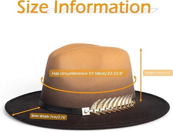 Dam Gradient Färg Fedora Bredbrättad Filthatt A