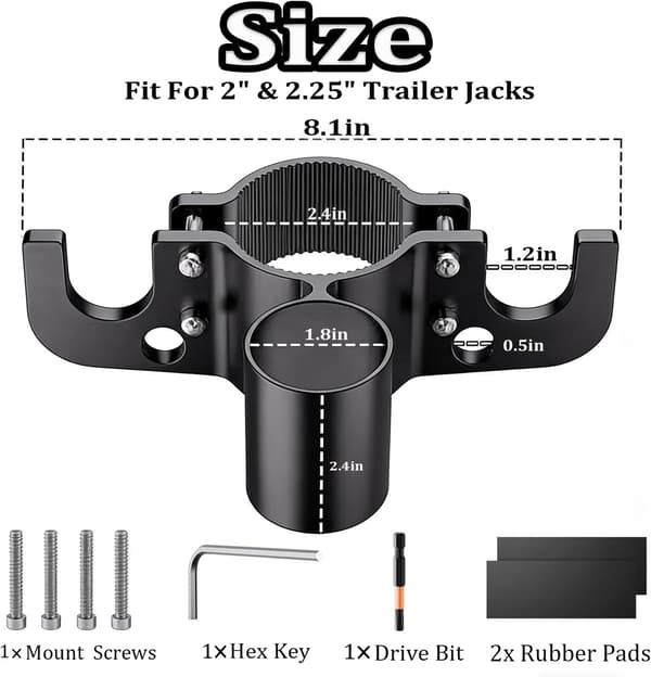 2 stk. aluminium trailerkædeholder med 7-vejs stikholder til 2\", 2-1/4\"