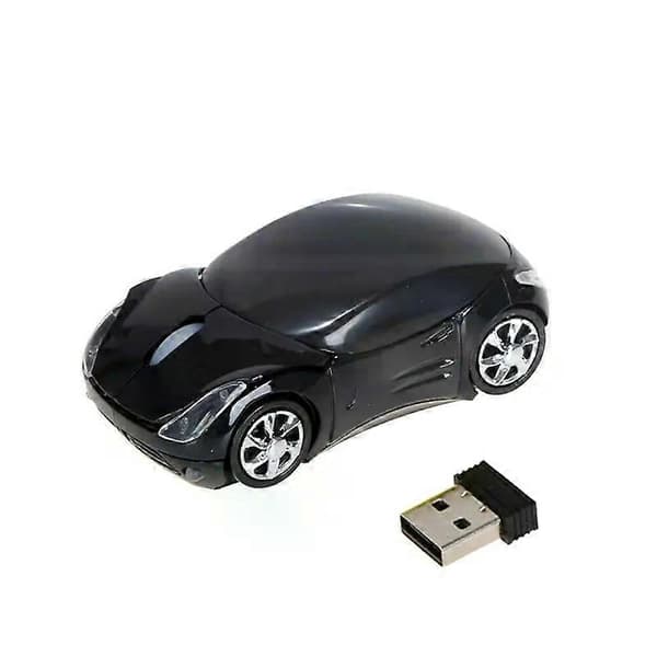 Wireless Mouse Battery Mice Wireless Computer Mouse 2.4G Office Gaming Mouse 3 Button Cute Car Interesting Mouse For Laptop PC Black