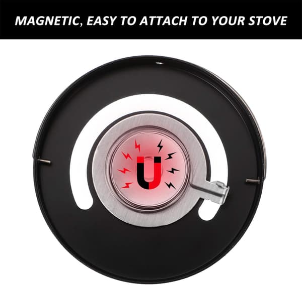 Magnetisk termometer för vedspis, ugnstermometer, lämplig för gasspisar och vedeldade spisar, termometer för skorstensrör.
