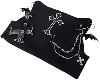 Goth Kat Hue Hæklet Hue Emo Tilbehør Gotisk Hue Kvinder Y2k Tøj Goth Tilbehør
