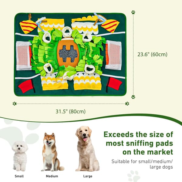 Stor 61x81 cm Snusemåtte til Hunde - Interaktivt Slow Feeder Puzzle til Angstdæmpning & Mental Stimulation, Alle Racer