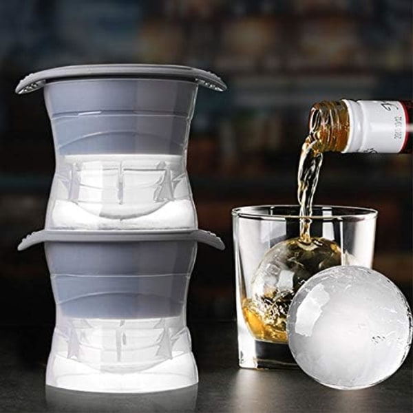 2-pack isbitar, rund isbitsform, transparenta bollar