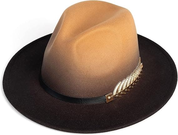 Dam Gradient Färg Fedora Bredbrättad Filthatt A