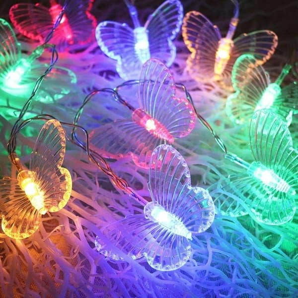 Sommerfugllys til dekorasjon - 3 meter, 20 LED