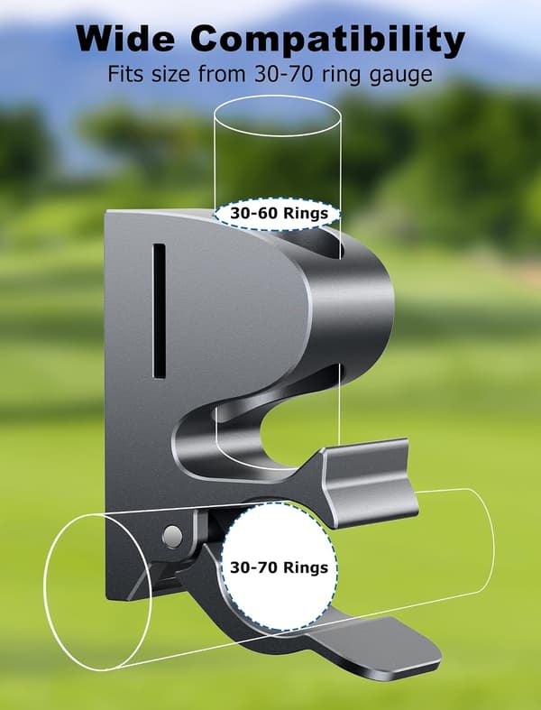 Magnetisk holderclips til golfvogn, holderclips i aluminiumslegering, passer til 30-70 ringe, tilbehør til golfvogn, golfgave til mænd eller kvinder