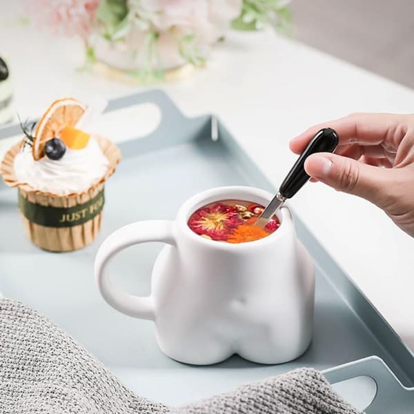 Morsom kaffekopp rumpeformet keramisk kopp tekopp jule- og valentinsdagsgave