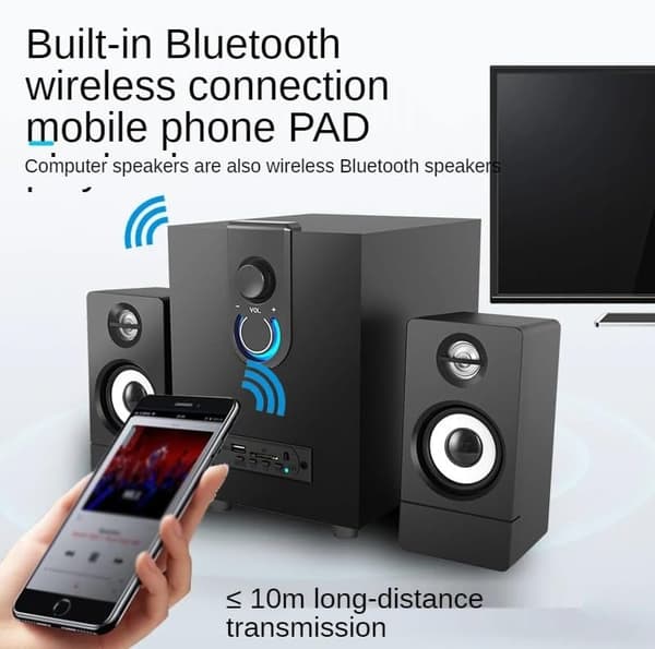 Multimedie Aktiv Subwoofer Lydkort Computerhøjttalere Desktop