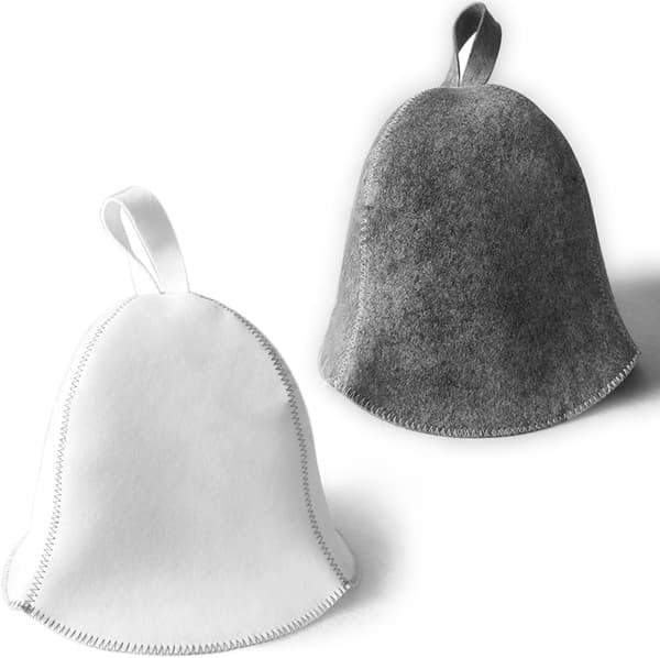 Sauna Hat, til mænd og kvinder, håndlavet, one size fits all, (2 pak)