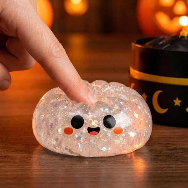 Halloween Spooky Ghost Dumpling, Dumplings Squish med Steamer Stressbolde Stressaflastning Fidget Sensorisk til Helligdags- og Fødselsdagsgaver B E
