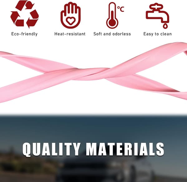 Skyddsram för backspegel, kantlist, rosa