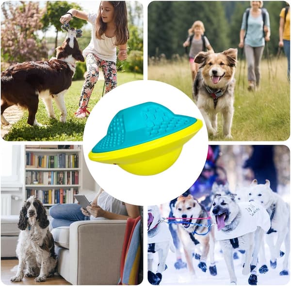 Interaktivt Hundpussel Foderautomat | Mental Stimulering Långsam Foderleksak för Uttråkning & Ångestlindring - Små/Stora Hundar & Aggressiva Tuggare