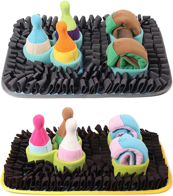 Snusemåtte til Hunde - Interaktivt Puzzle Foderlegetøj & Slow Feeder, Mental Stimulation til at Reducere Kedsomhed for Hvalpe & Hunde (Grøn)