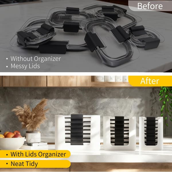 Lockorganisatör för Rubbermaid Brilliance, passar 4,7 och 3,2 kopp, 1,3 kopp, 0,5 kopp B