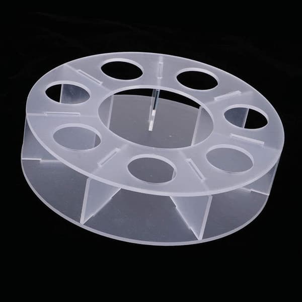 Klar akryl kugleholder display stand base til 7 stk krystalkugler (3,5 cm)
