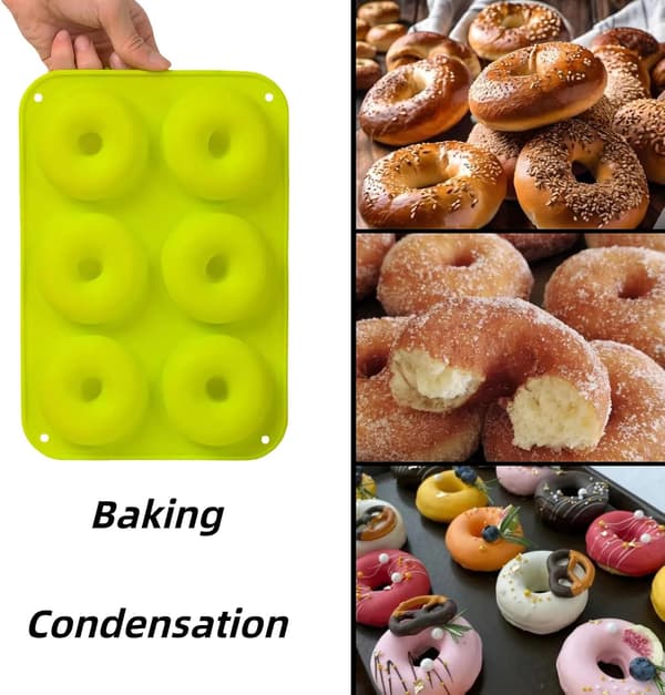 3 stk Silikon smultringformer, for smultringbaking Grønn, Rosa, Blå