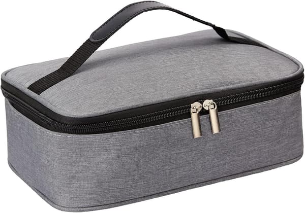 Liten lunsjpose, Mini bærbar isolert kjølebag lunsjboks grå