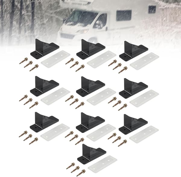 10 stycken snörasskydd för plåttak, svarta