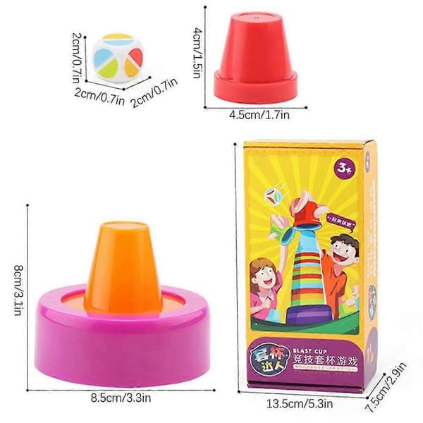 Speed Stacks, Blast Cup Stacking Sæt - 24 kopper til børn og voksne, hurtige rejse- og festspil