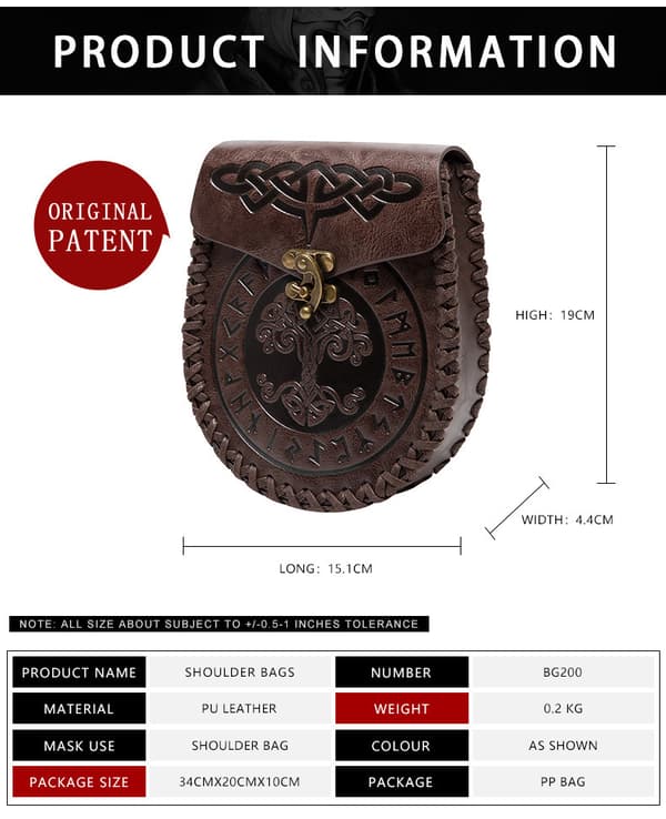 Steampunk taljetaske vintage læder taljetaske, design, egnet til rollespil
