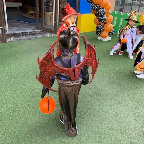 Halloween Dragekostyme Cosplay Karneval Vinger Hale Tilbehør for Barn