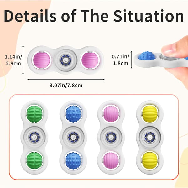 Fidget Spinners 4-pak, sensorisk fidget-legetøj til børn og voksne