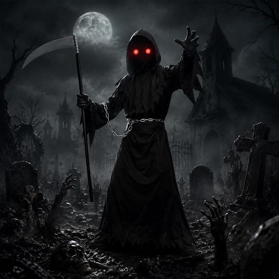 Grim Reaper Kostyme Barn Skumle Halloweenkostymer for Gutter Jenter S S