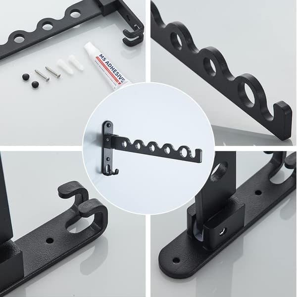 Tørrestativ foldbart vægmonteret tøjstativ vægbøjle