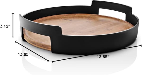 Nordisk køkkenbakke rund simpelt tidløst design sort