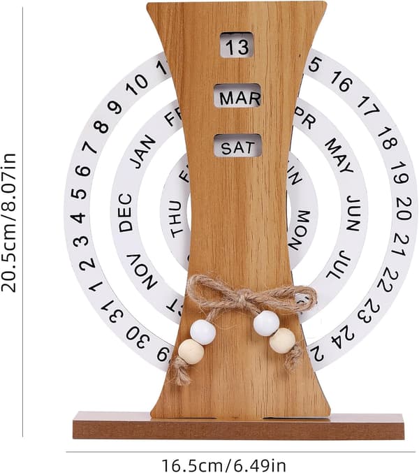 Evigvarende skrivebordskalender i tre