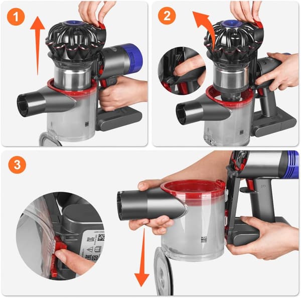 Støvbeholder reservedele til Dyson V7 V8 støvsuger, beholder reservedele til støvsuger, klar beholderdel