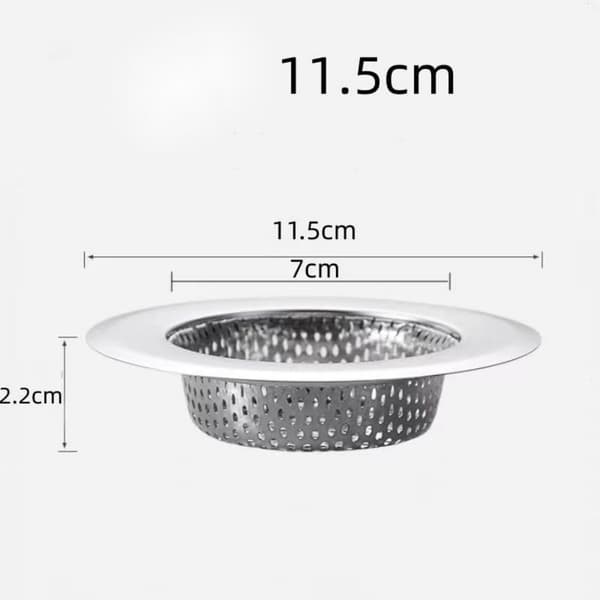 4-pak køkkenvasksi i rustfrit stål, køkkenvasksi, vaskesier til køkkenvaske med stor bred kant 4,5\" diameter