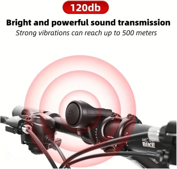120db Vedenpitävä Sähköinen Pyörän Torvi - 4 Tilaa, Varashälytin, USB-ladattava