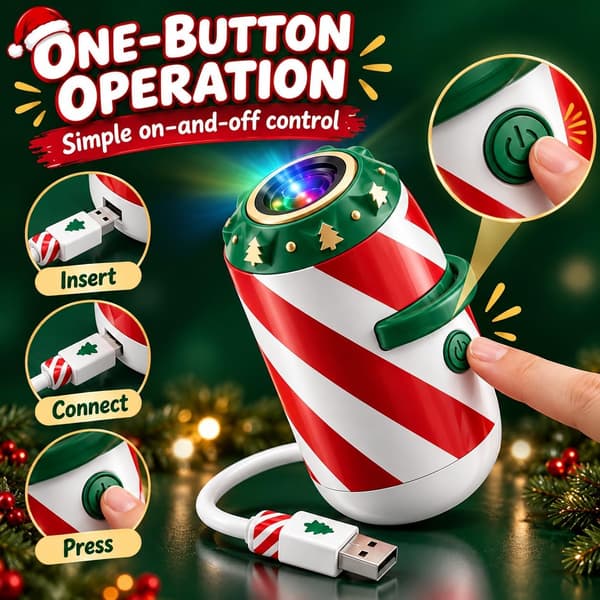 Juleprojektor til bilrude, USB-lys med 24 ferie-dias