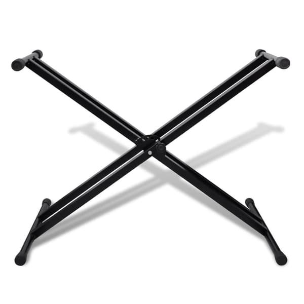 vidaXL Keyboardstativ svart sammenleggbart justerbart 100 kg Svart black