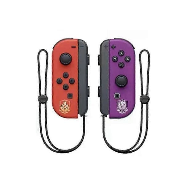 Joycon Trådlös Handkontroll för Nintendo Switch, Stöder Väckningsfunktion, Vänster Höger Fjärrkontroll med Handledsrem scharlakansröd scarlet