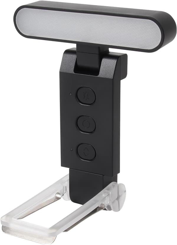 USB oppladbar clip-on leselys, LED leselys, 30 justerbare moduser, med timer øyebeskyttelsesfunksjon.