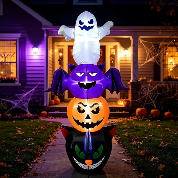 1,8 m Halloween oppustelig spøgelse flagermus græskar kat haveudsmykning