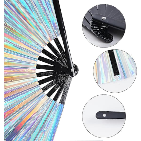High-Quality Holographic Silver Fan Large Ceiling Fan for Festivals[YJD]