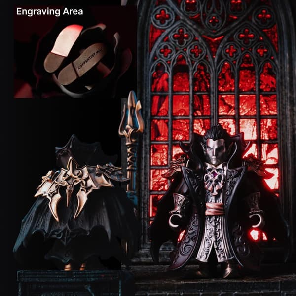 Crimson Vampire Figur Statue Ornament Håndverkssamling for Hjem Stue Kontor