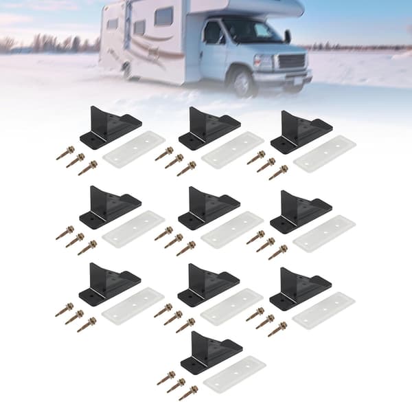 10 stycken snörasskydd för plåttak, svarta