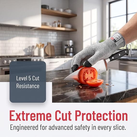 Niveau 5 Skærebestandige Madlavningshandsker, Touchscreen