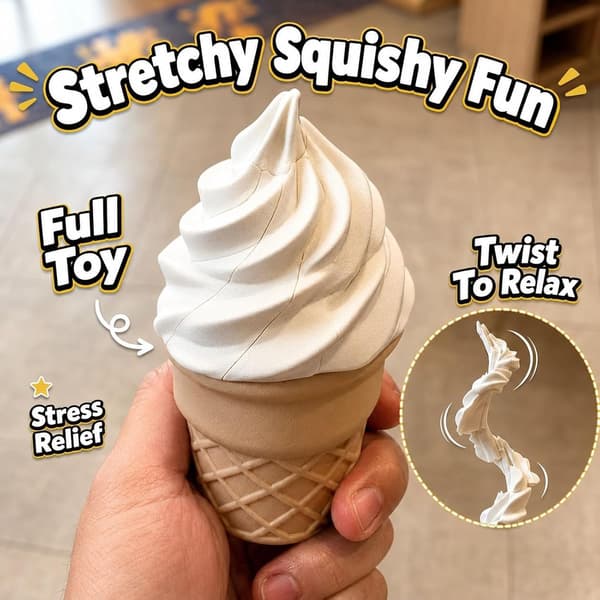 3D-tulostettu jäätelökierre teleskooppimiekka | Ejecting Impossible Cone Prank Gadget, Fidget Smooth Motion Hidden Blade Toy, Stress Relief Decor