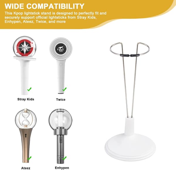Lightstick stander, 2 stk., kompatibel med officielle lightsticks