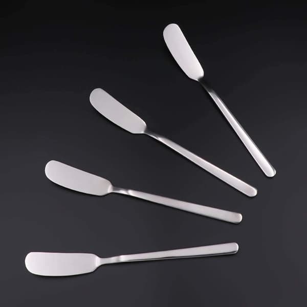 Ostekniv, klassisk rustfrit stål smørekniv (til ost, gelé, marmelade og desserter), sæt med 8 appetizer-knive.