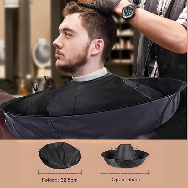 Sølv Sammenklappelig Barberkappe Frisørkappe Forklæde Velegnet til Voksne, Børn