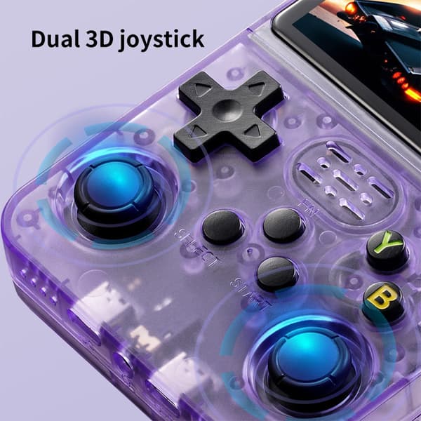 Handhållen Spelkonsol 3,5 tum Förinstallerat Emulatorsystem 64GB, lila