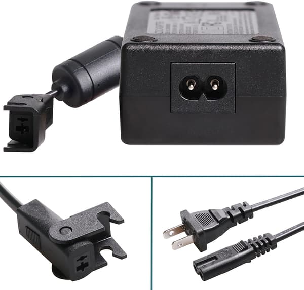 Universal strømadapter til elektriske hvilestole (AC/DC, 100-240V), 29V 2A strømtransformator (2-bens stik), udskiftningsstrømkabel til elektrisk stik