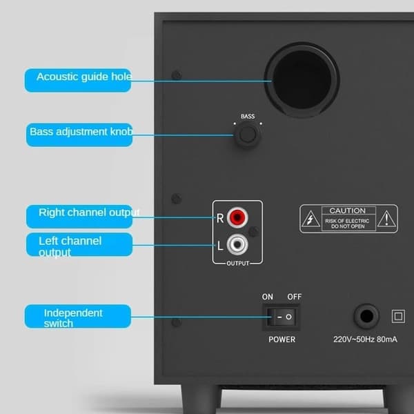 Multimedie Aktiv Subwoofer Lydkort Computerhøjttalere Desktop