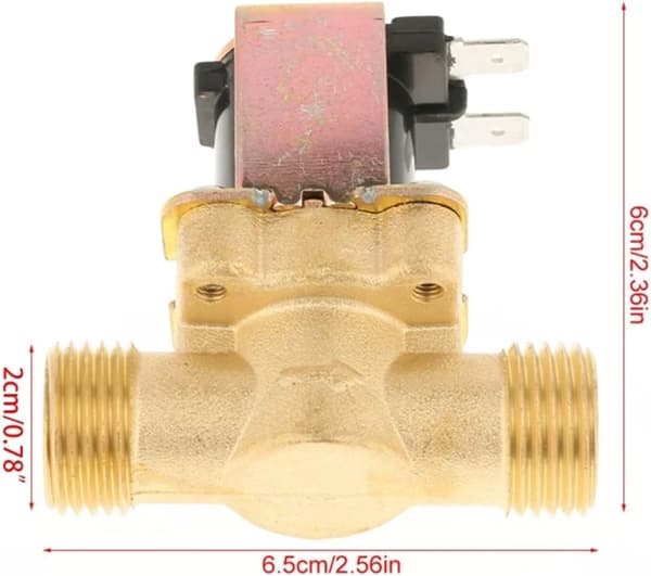 DC12V Solenoid for Valve Solid Brass Normally Closed Electric Solenoid for
